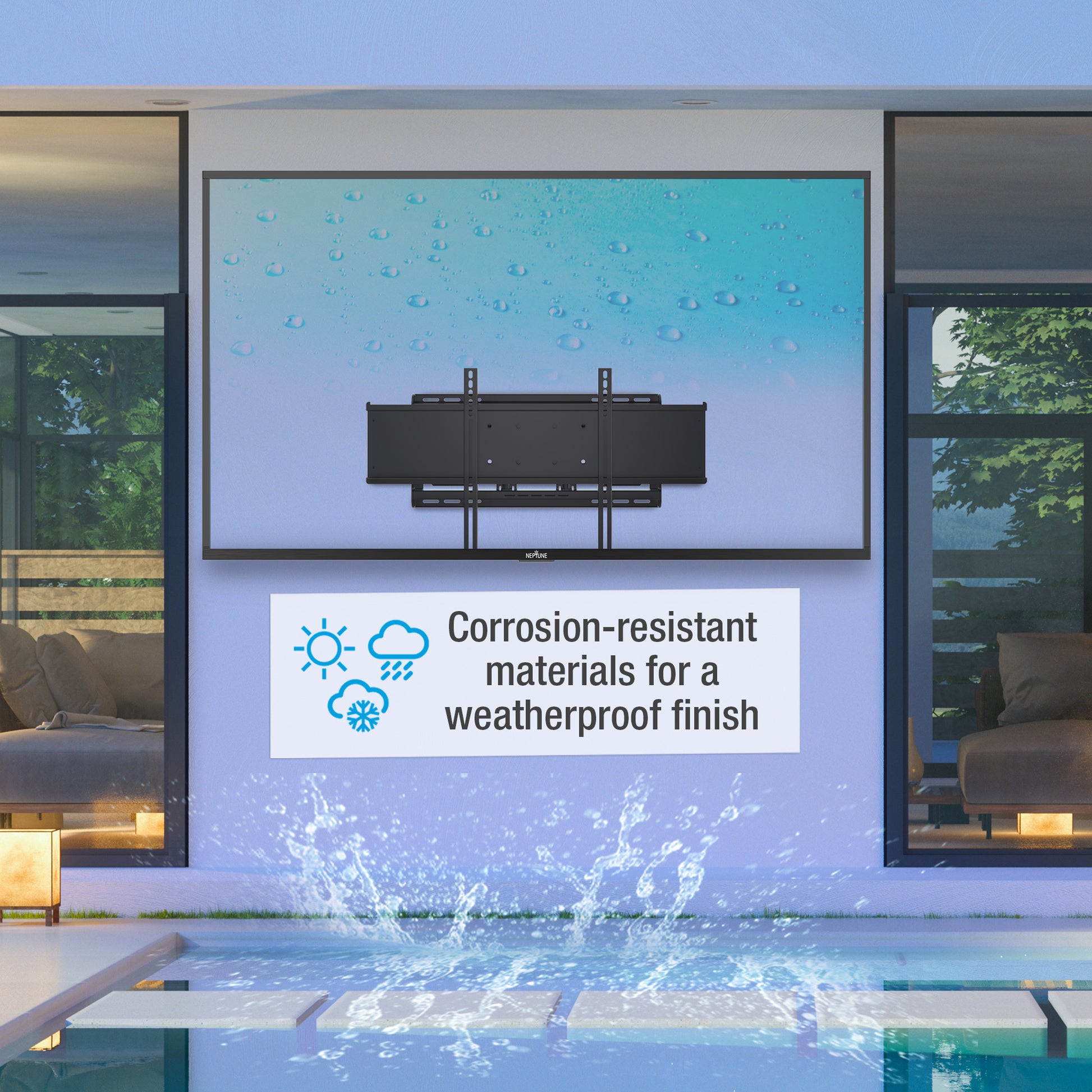 Corrosion-resistant materials for a weatherproof finish