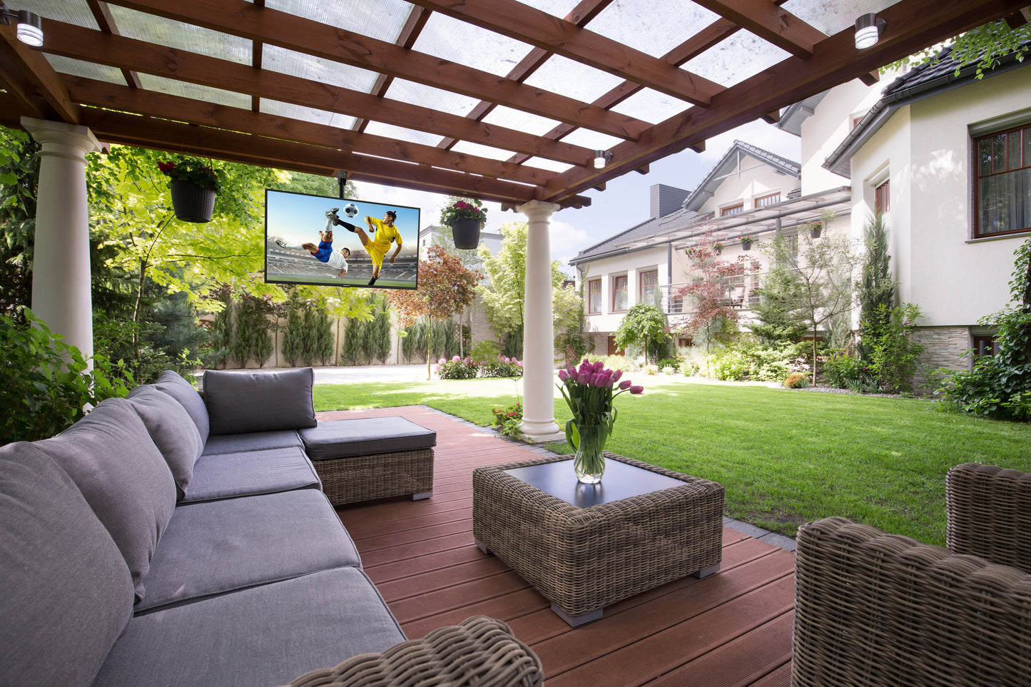 Neptune™ Outdoor Ceiling Mount for 43" to 75" TVs - neptuneTV.com #