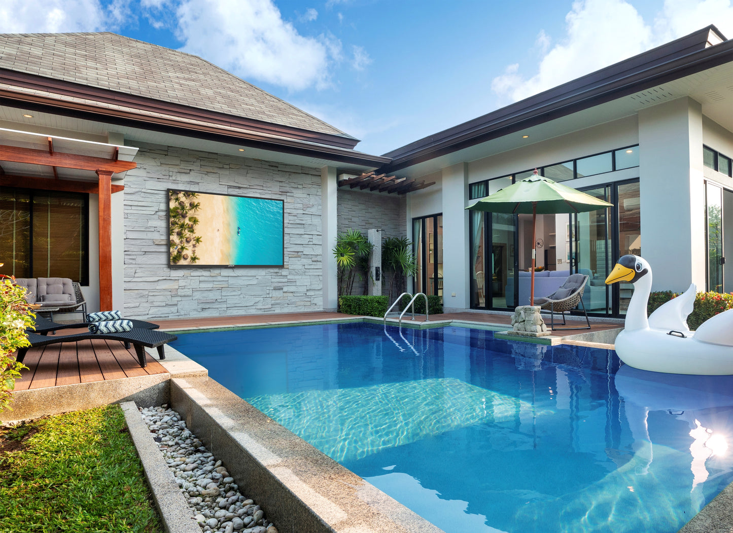 Neptune™ Partial Sun Outdoor Smart TVs - neptuneTV.com #