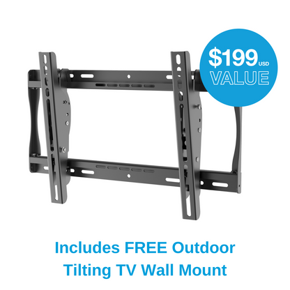 includes free outdoor Tilting wall mount
