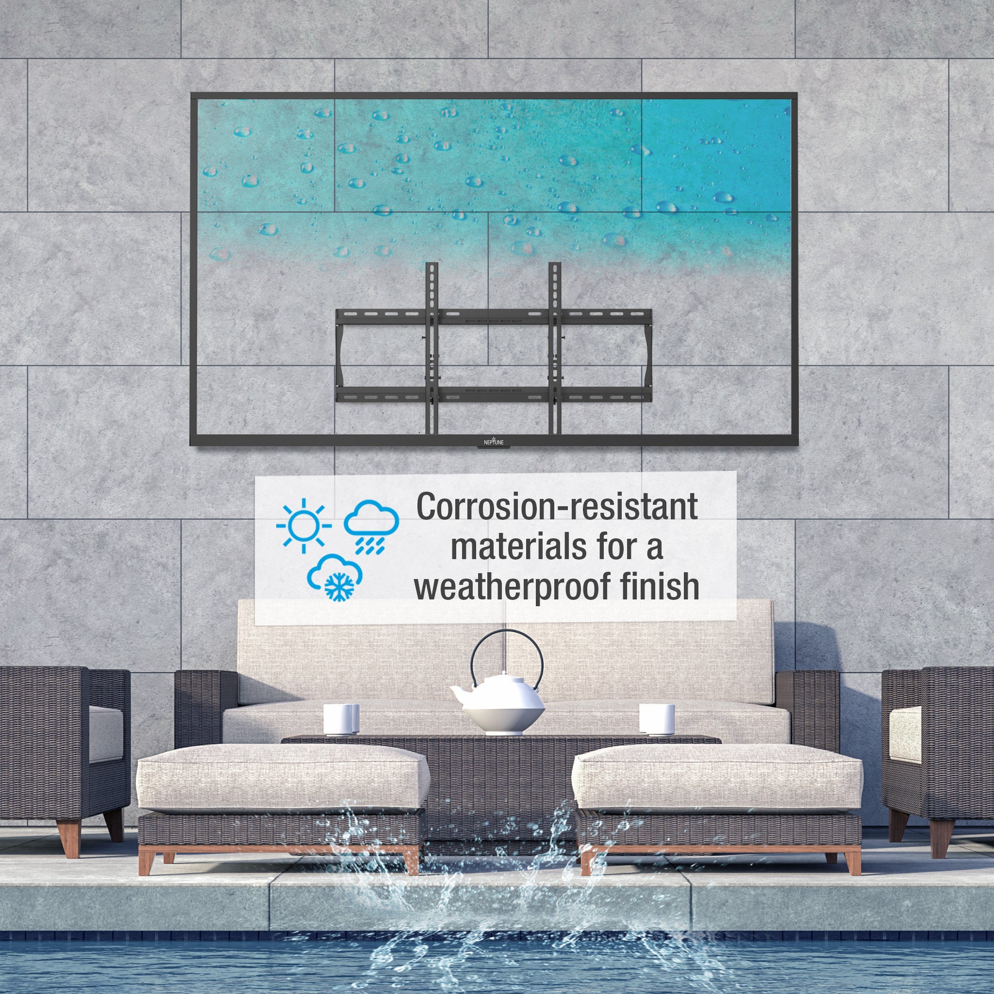 Corrosion-resistant materials for a weatherproof finish